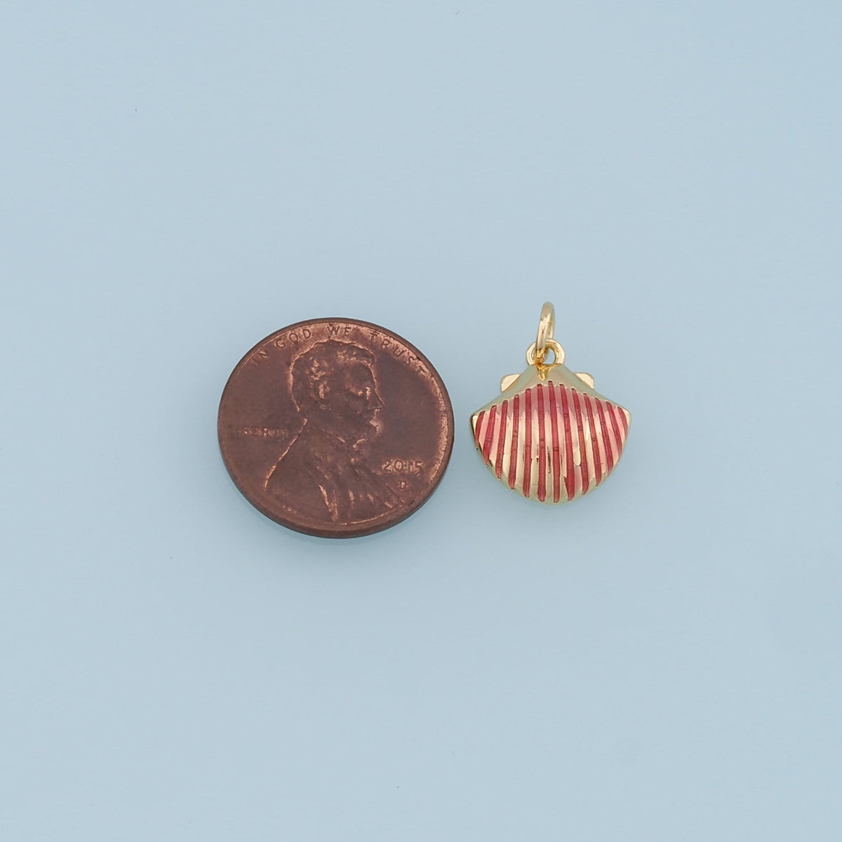 Gold Shell Charms,18K Gold Filled Conch Shell Pendant,Conch Shell Charm Bracelet Necklace for DIY Jewelry Making Supply