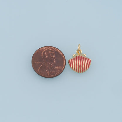 Gold Shell Charms,18K Gold Filled Conch Shell Pendant,Conch Shell Charm Bracelet Necklace for DIY Jewelry Making Supply