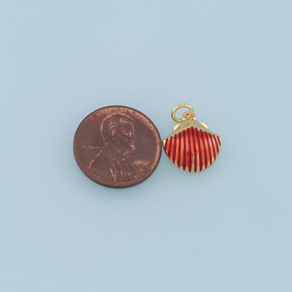 Gold Shell Charms,18K Gold Filled Conch Shell Pendant,Conch Shell Charm Bracelet Necklace for DIY Jewelry Making Supply