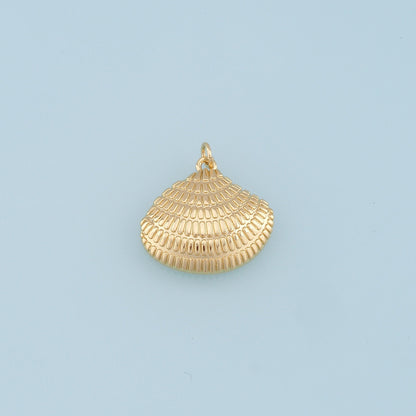 Gold Shell Charms,18K Gold Filled Conch Shell Pendant,Conch Shell Charm Bracelet Necklace for DIY Jewelry Making Supply