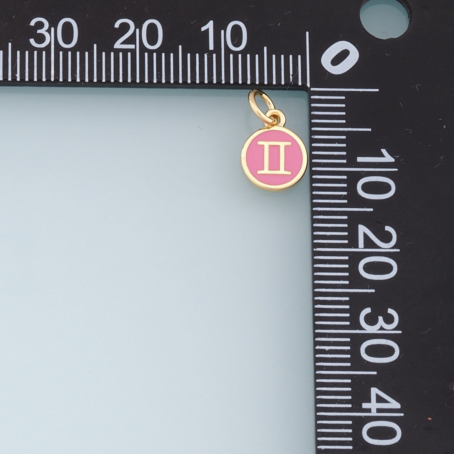 18K Gold Filled Enamel Zodiac Constellation Charms,Zodiac Symbol,Pink Horoscope Charm,Gold Astrological Zodiac Sign Minimalist Jewelry
