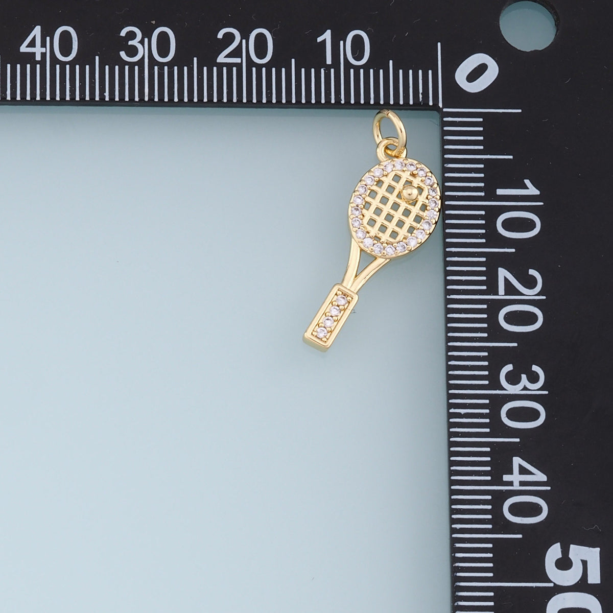 18K Gold Filled Cubic Zirconia Charm Pendant for Jewelry Making