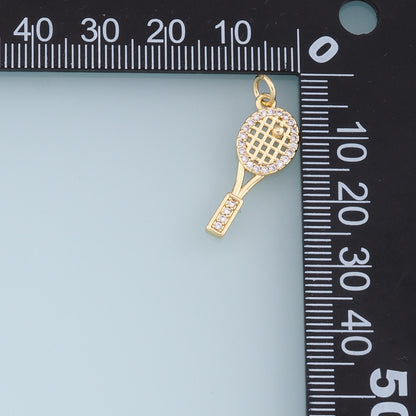 18K Gold Filled Cubic Zirconia Charm Pendant for Jewelry Making