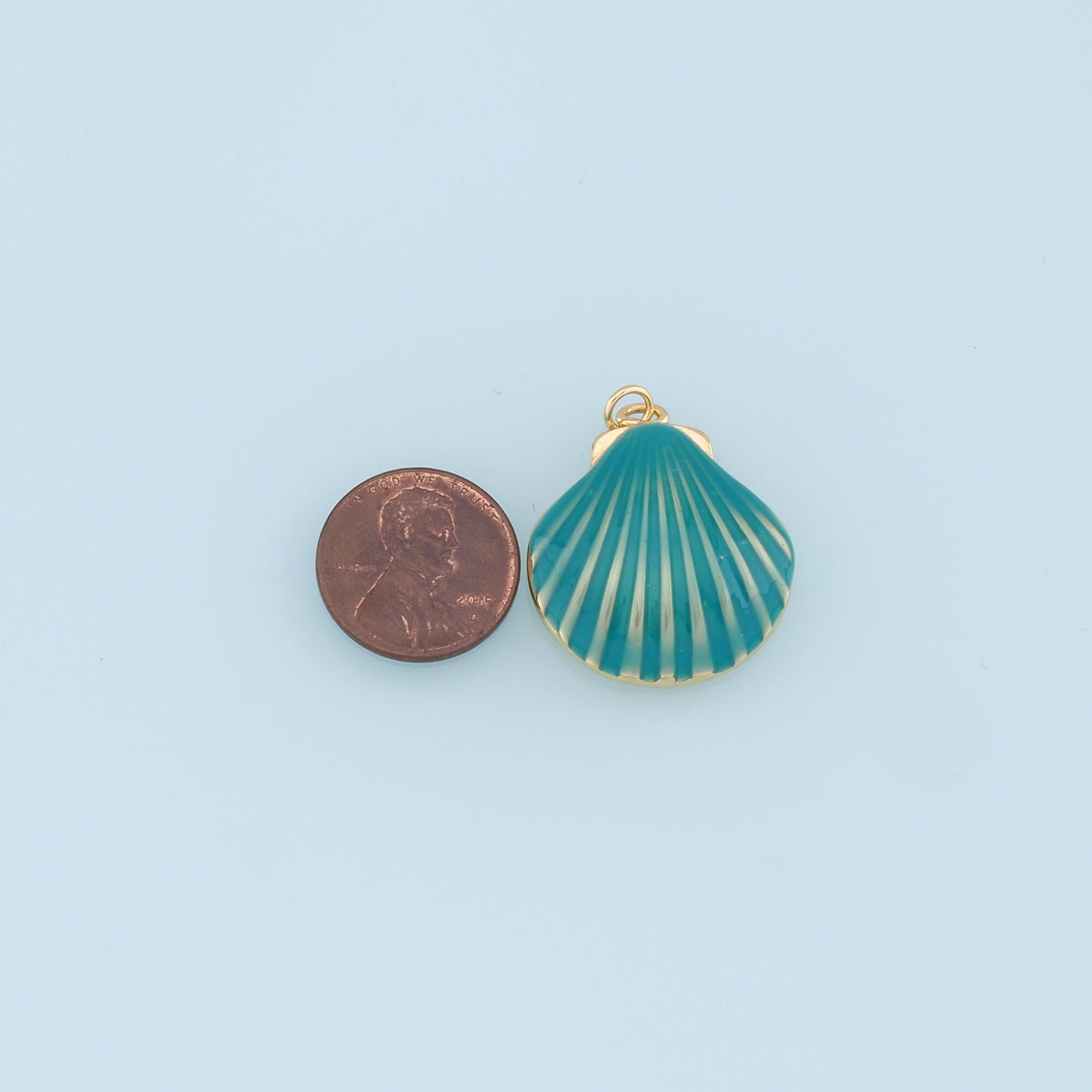 18K Gold Filled Shell Charm Pendant for Jewelry Making