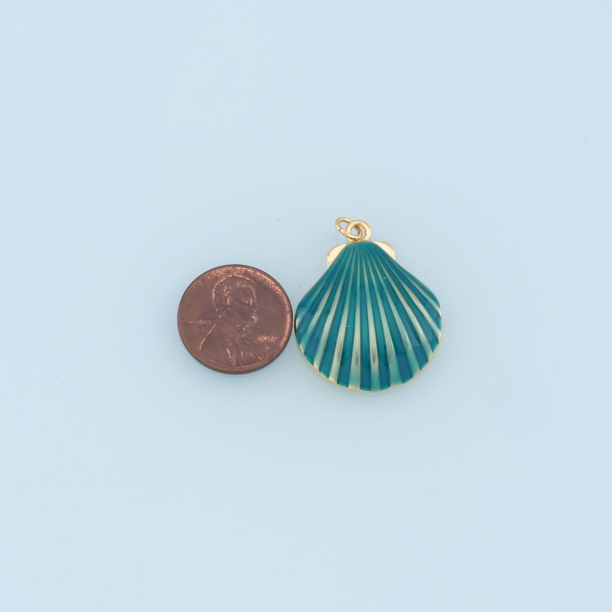 18K Gold Filled Shell Charm Pendant for Jewelry Making