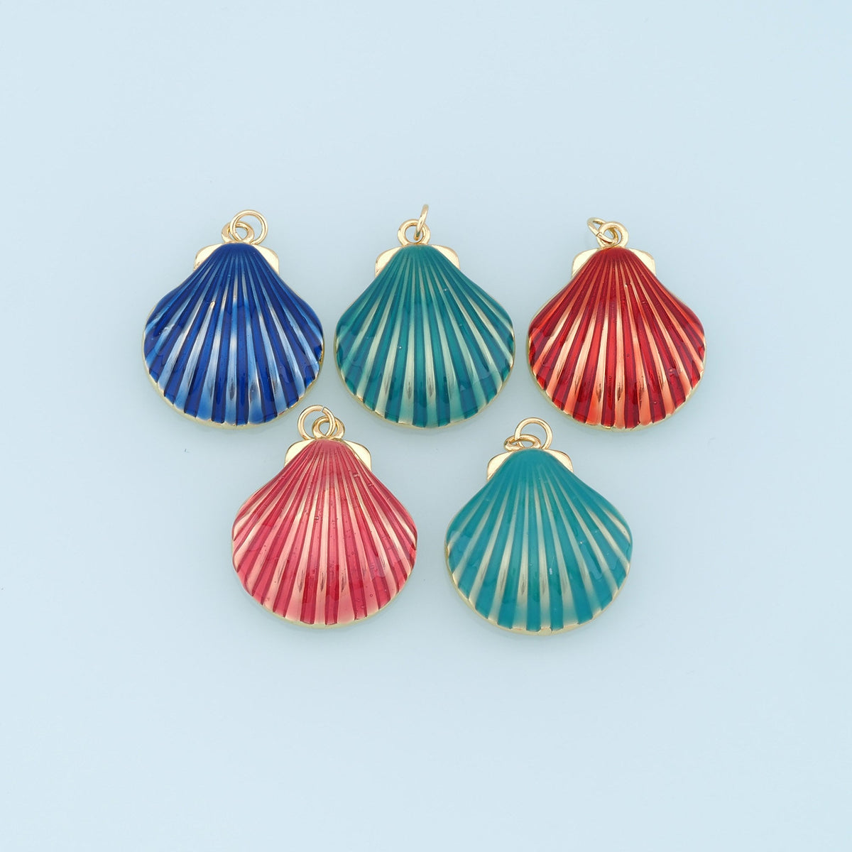 18K Gold Filled Shell Charm Pendant for Jewelry Making