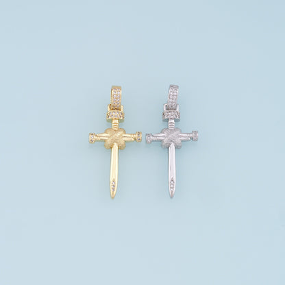Gold Cross Charms,18K Gold Filled Cross Pendant,Cross Charm Bracelet Necklace for DIY Jewelry Making Supply