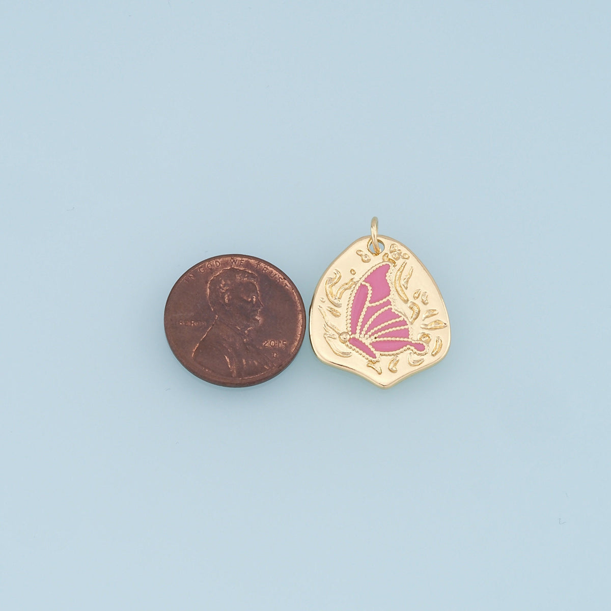 Gold Butterfly Charms,18K Gold Filled Butterfly Pendant,Enamel Butterfly Charm Bracelet Necklace for DIY Jewelry Making Suppl