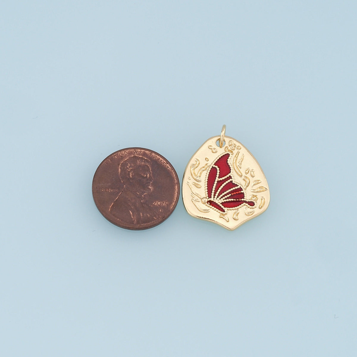 Gold Butterfly Charms,18K Gold Filled Butterfly Pendant,Enamel Butterfly Charm Bracelet Necklace for DIY Jewelry Making Suppl