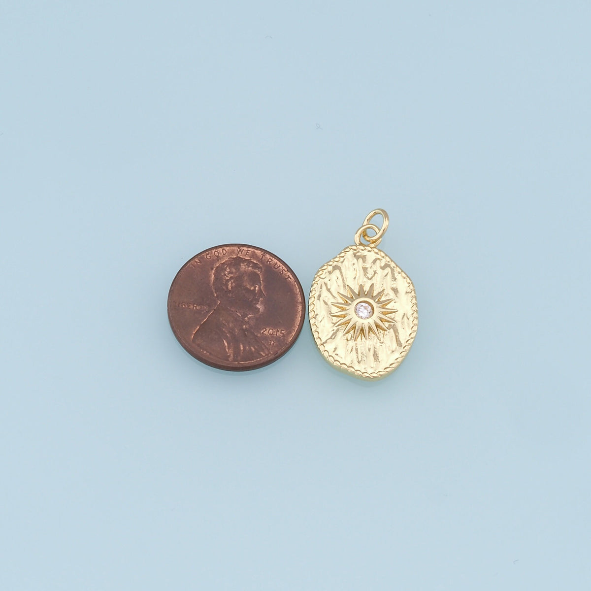 Gold Star Charms,18K Gold Filled Starburst Pendant,North Star Charm Bracelet Necklace for DIY Jewelry Making Supply