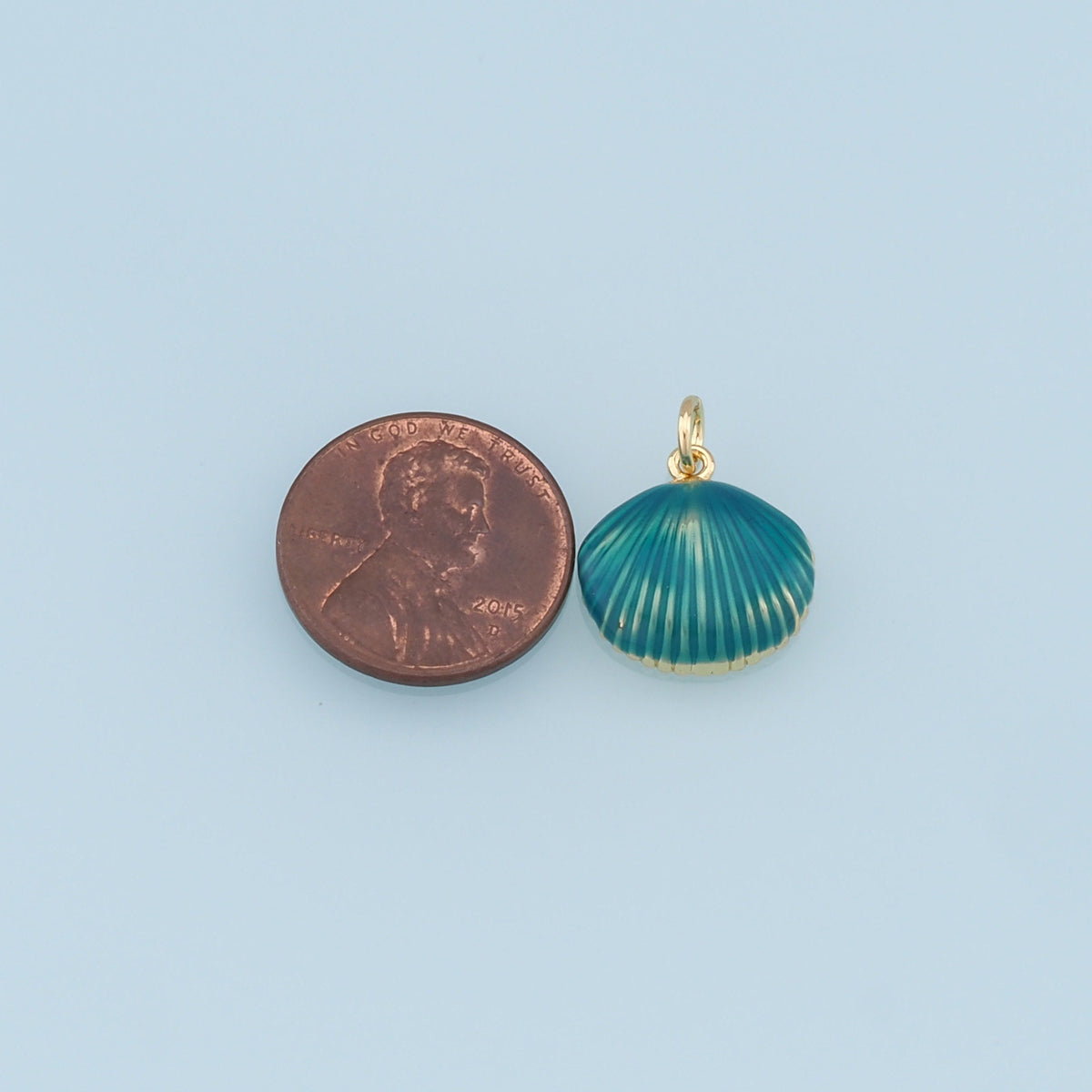 18K Gold Filled Shell Charm Pendant for Jewelry Making