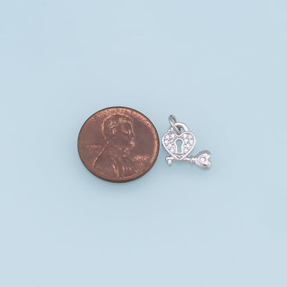 18K Gold Filled Heart Charm Pendant for Jewelry Making