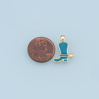 Gold Shoe Charms,18K Gold Filled Shoe Pendant,Shoe Charm Bracelet Necklace for DIY Jewelry Making Supply