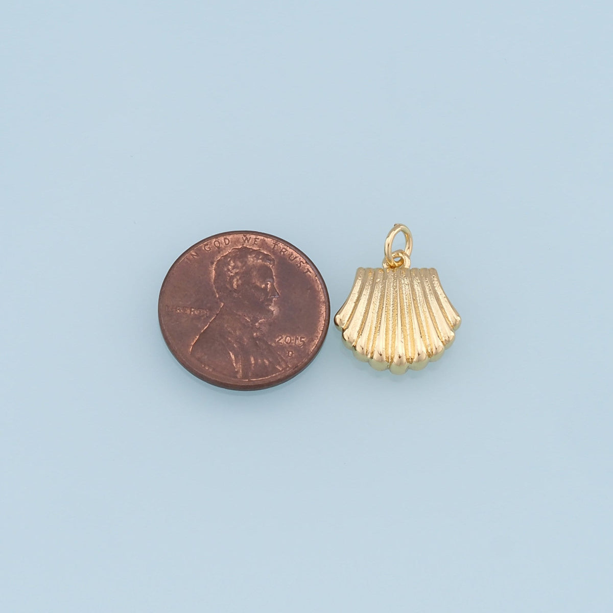 Gold Shell Charms,18K Gold Filled Conch Shell Pendant,Conch Shell Charm Bracelet Necklace for DIY Jewelry Making Supply