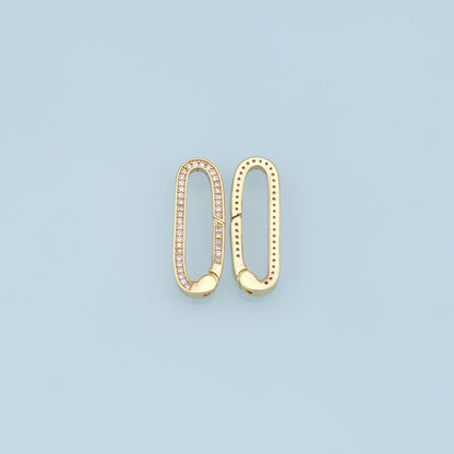 18K Gold Filled Oval Carabiner Clasp,Buckle Clasp,Carabiner Screw Clasp,Turnbuckle,for DIY Jewelry