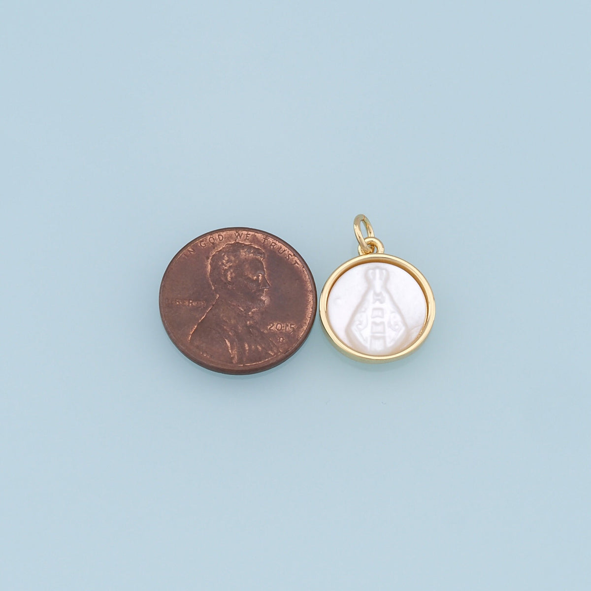 Gold virgin mary Charms,18K Gold Filled Our Lady of Guadalupe Pendant,virgin mary Charm Bracelet Necklace for DIY Jewelry Mak