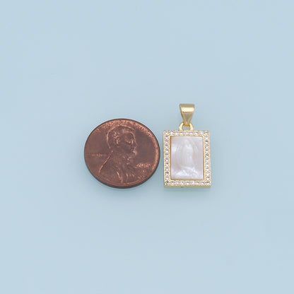 18K Gold Filled Virgin Mary Charm Pendant for Jewelry Making