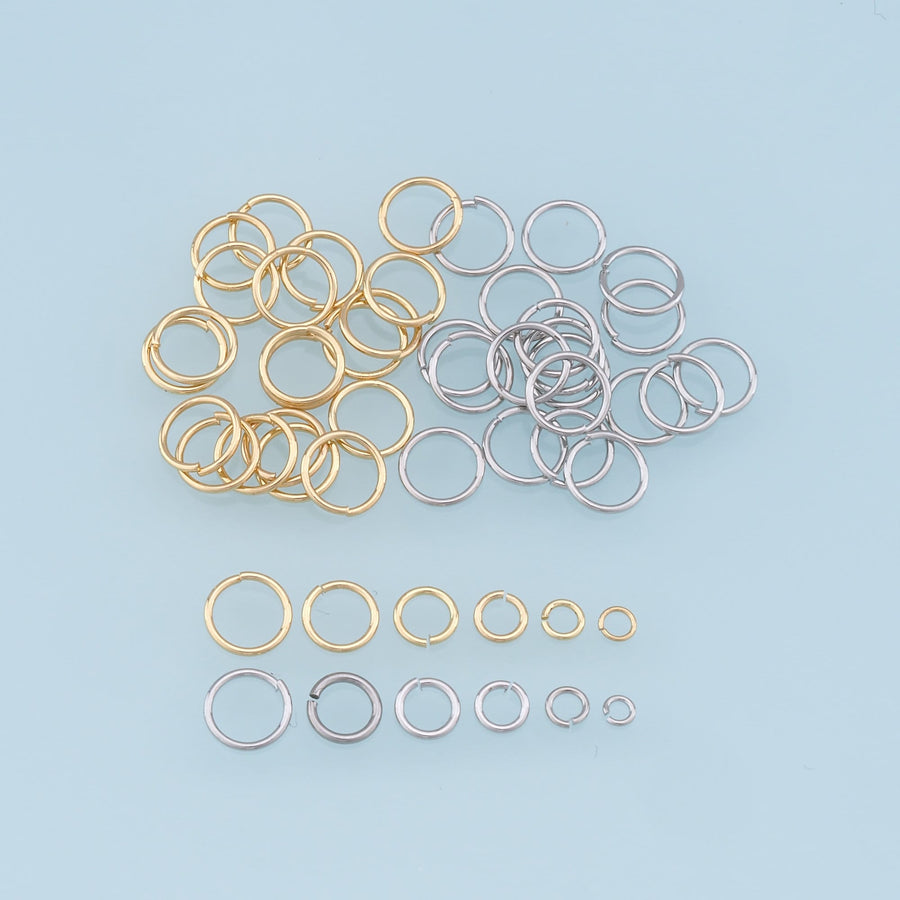 100pcs 18K Gold Jump Rings,Dainty O Shaped Open Jump Rings Bulk,Gold Split Rings for DIY Jewelry Making Supply Findings