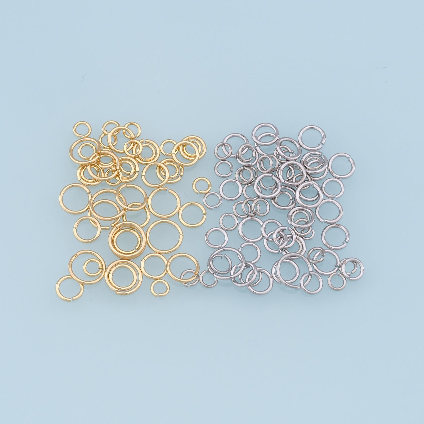 100pcs 18K Gold Thickened Jump Rings,Dainty O Shaped Open Jump Rings Bulk,Gold Split Rings for DIY Jewelry Making Supply Findings