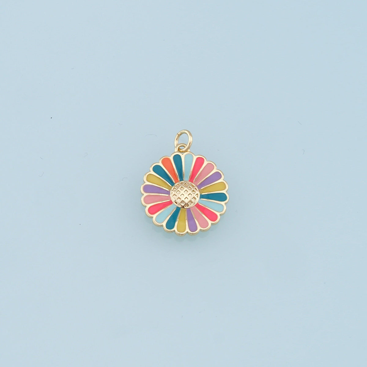 18K Gold Filled Hand Enamel Charm Pendant for Jewelry Making