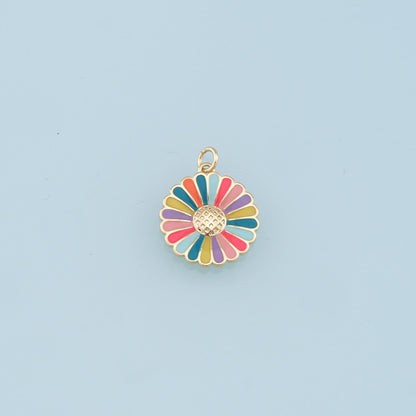 18K Gold Filled Hand Enamel Charm Pendant for Jewelry Making