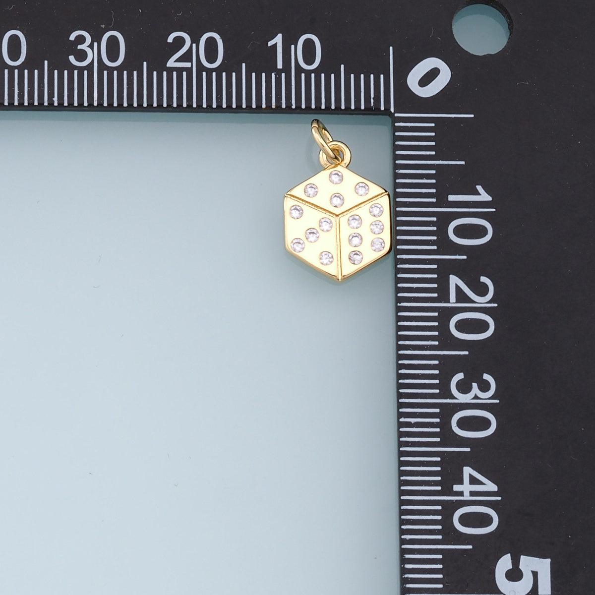 Gold Dice Charms,18K Gold Filled Dice Pendant,Dice Charms Bracelet Necklace for DIY Jewelry Making Supply