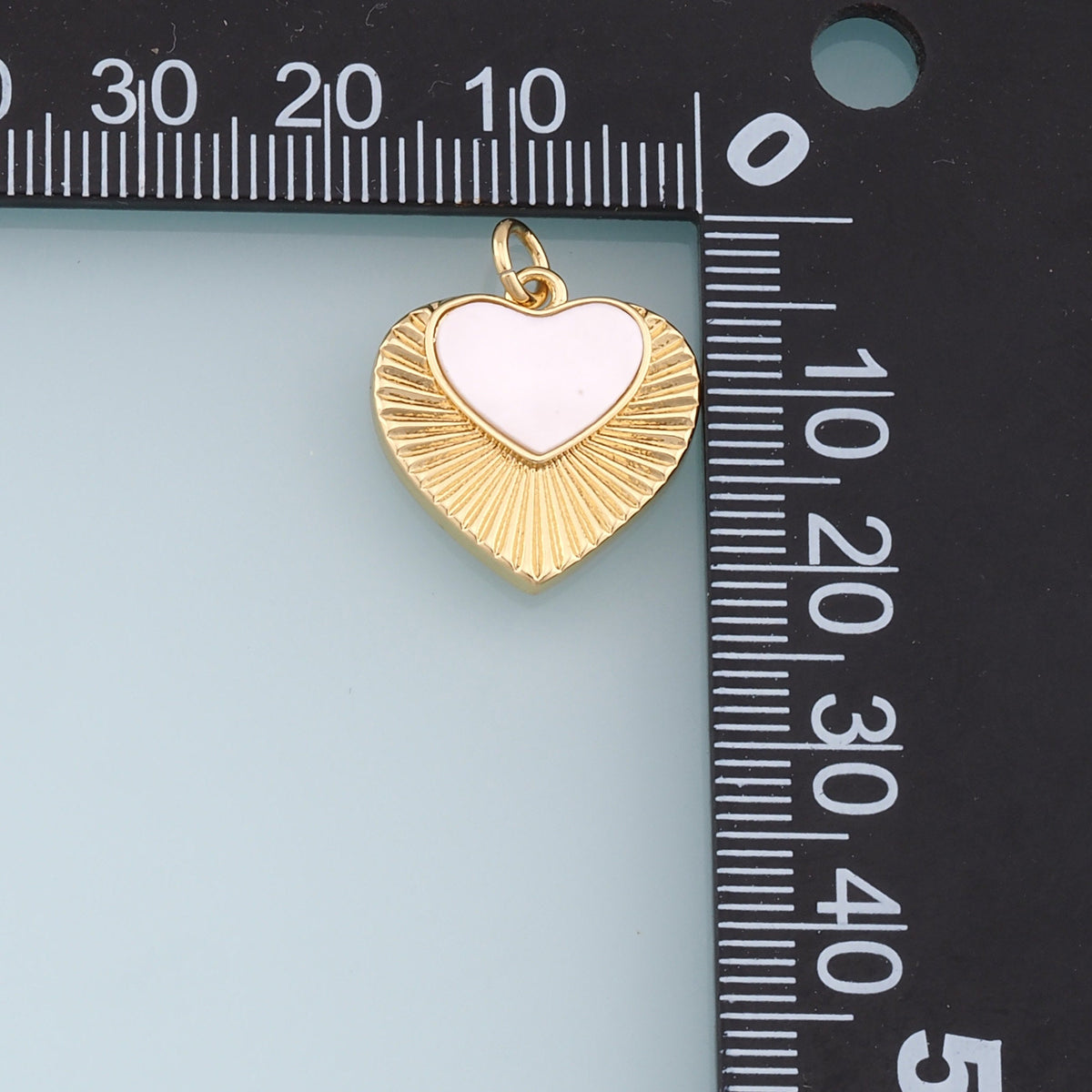 Gold Heart Charms,18K Gold Filled Heart Pendant,Heart Charm Bracelet Necklace for DIY Jewelry Making Supply