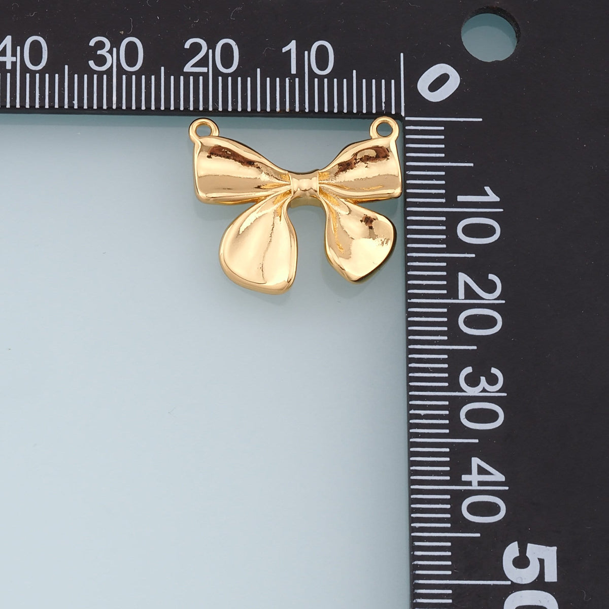 18K Gold Filled Bow Charm Pendant for Jewelry Making