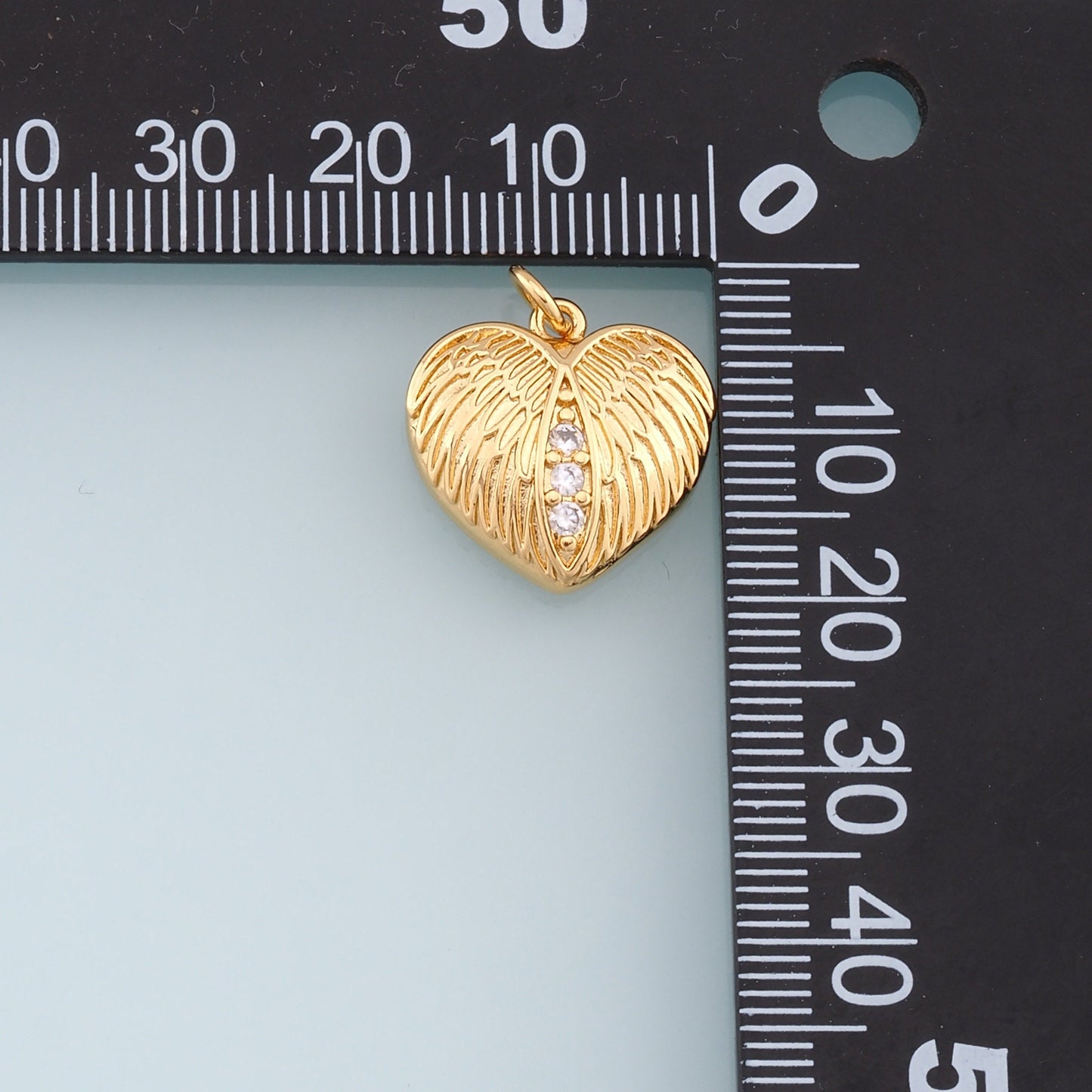 Gold Heart Wings Charms,18K Gold Filled Wings Pendant,Angel Wings Charm Bracelet Necklace for DIY Jewelry Making Supply