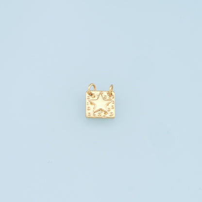 18K Gold Filled Star Charm Pendant for Jewelry Making