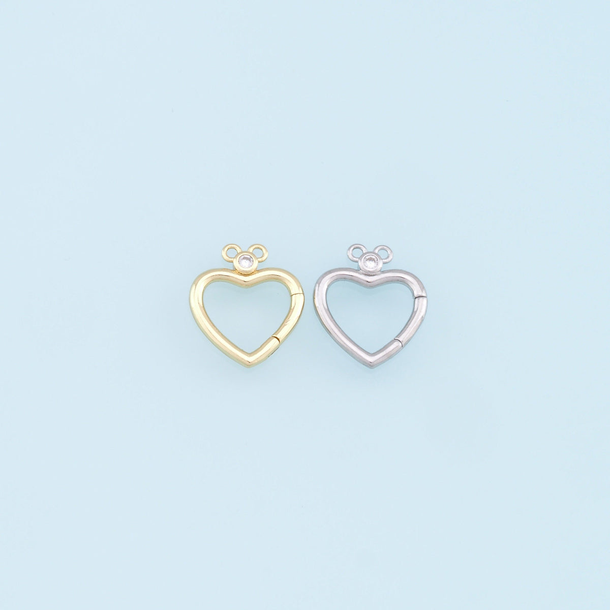 18K Gold Filled Heart Clasp for Jewelry Making