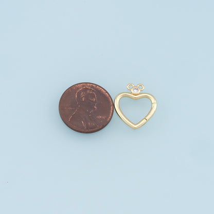 18K Gold Filled Heart Clasp for Jewelry Making