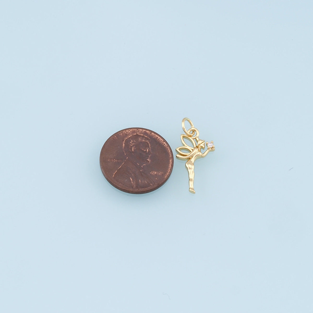 Gold Angel Charms,18K Gold Filled Angel Pendant,Angel Charm Bracelet Necklace for DIY Jewelry Making Supply