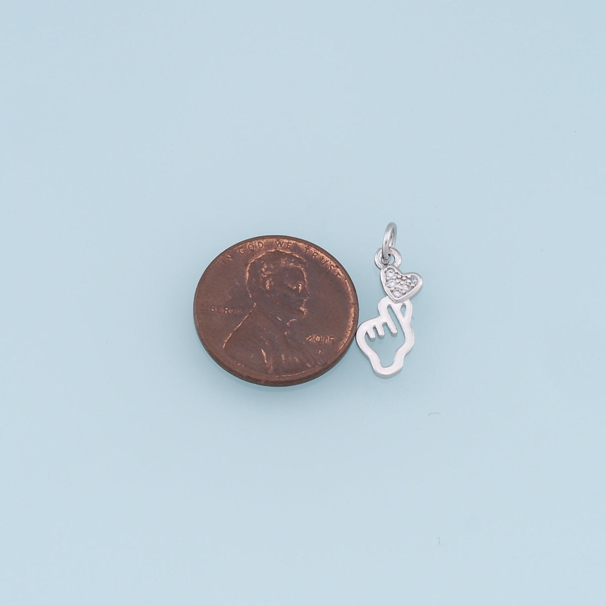 18K Gold Filled Heart Charm Pendant for Jewelry Making