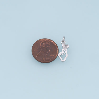 18K Gold Filled Heart Charm Pendant for Jewelry Making