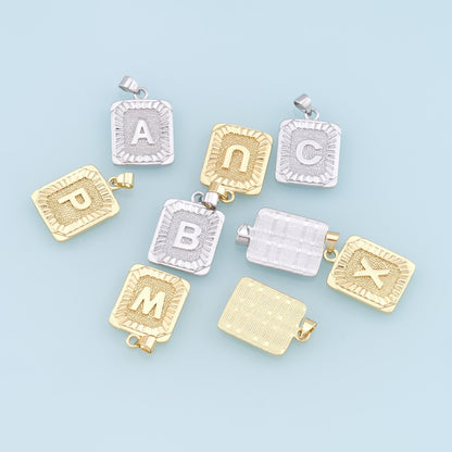 Gold letter Charms,18K Gold Filled letter Pendant,initial Charm Bracelet Necklace for DIY Jewelry Making Supply