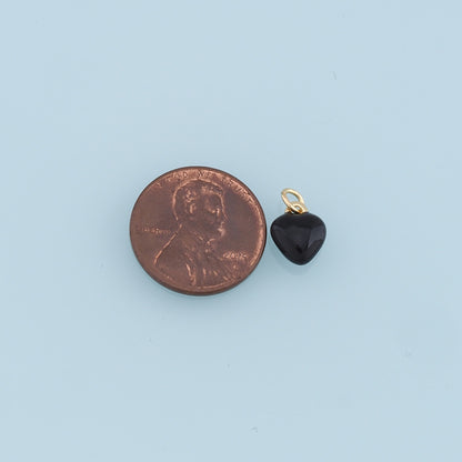 18K Gold Filled Heart Enamel Charm Pendant for Jewelry Making