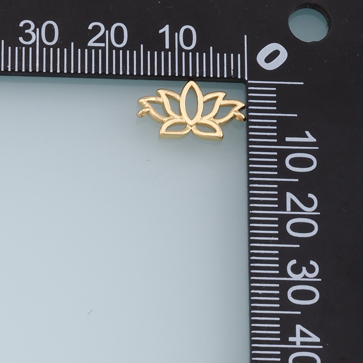 Gold Lotus Connector Charms,18K Gold Filled lotus Pendant,Silver lotus Charm Bracelet Necklace for DIY Jewelry Making Supply