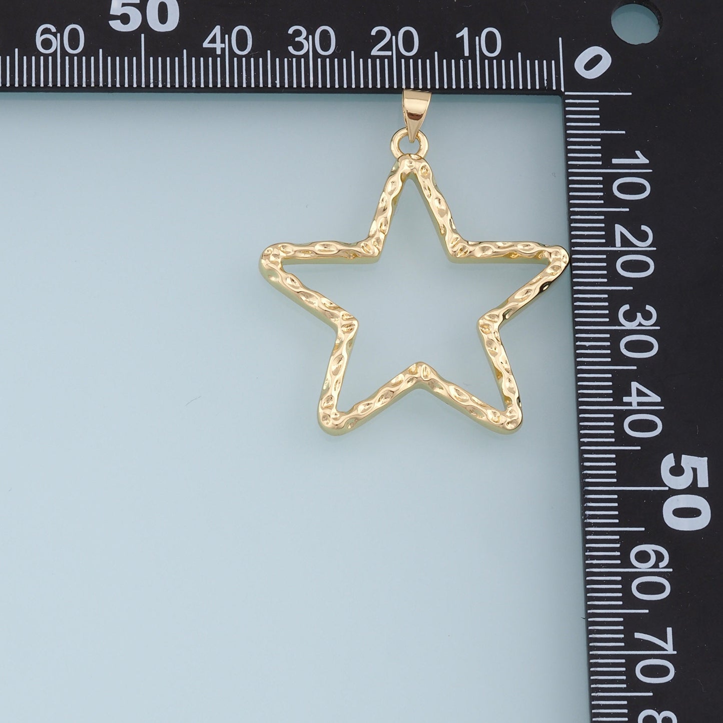 Gold Star Hollow Charms,18K Gold Filled Star Pendant,Star Charm Bracelet Necklace for DIY Jewelry Making Supply