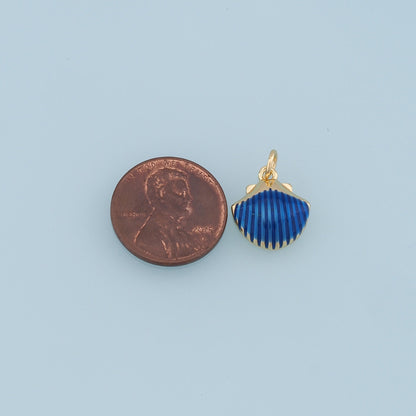 Gold Shell Charms,18K Gold Filled Conch Shell Pendant,Conch Shell Charm Bracelet Necklace for DIY Jewelry Making Supply