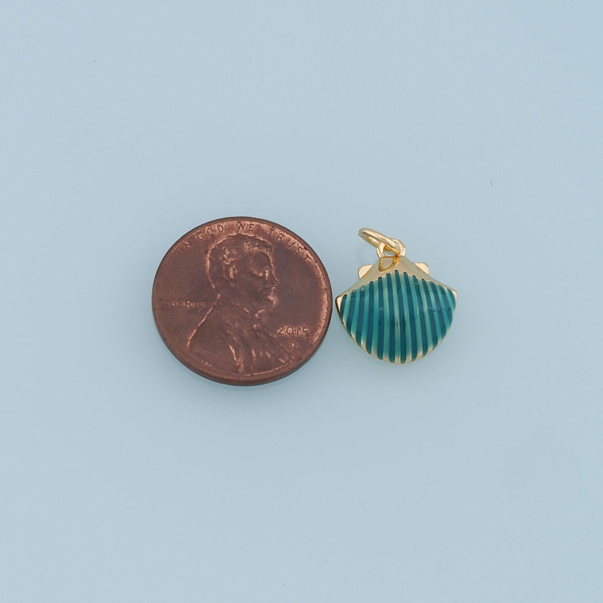 Gold Shell Charms,18K Gold Filled Conch Shell Pendant,Conch Shell Charm Bracelet Necklace for DIY Jewelry Making Supply