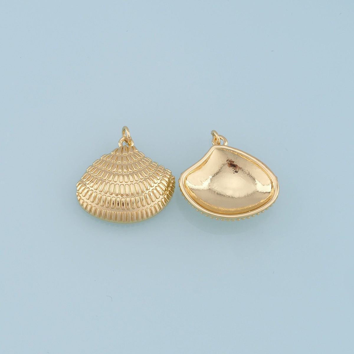 Gold Shell Charms,18K Gold Filled Conch Shell Pendant,Conch Shell Charm Bracelet Necklace for DIY Jewelry Making Supply