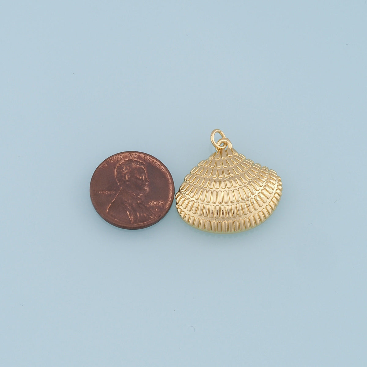 Gold Shell Charms,18K Gold Filled Conch Shell Pendant,Conch Shell Charm Bracelet Necklace for DIY Jewelry Making Supply