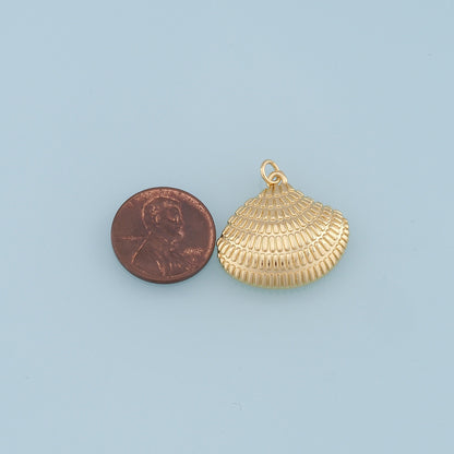 Gold Shell Charms,18K Gold Filled Conch Shell Pendant,Conch Shell Charm Bracelet Necklace for DIY Jewelry Making Supply
