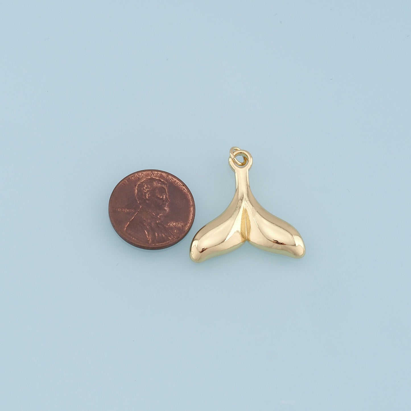 Gold Mermaid  Charms,18K Gold Filled Tail Pendant,Mermaid Tail Charm Bracelet Necklace for DIY Jewelry Making Supply