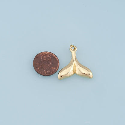 Gold Mermaid  Charms,18K Gold Filled Tail Pendant,Mermaid Tail Charm Bracelet Necklace for DIY Jewelry Making Supply