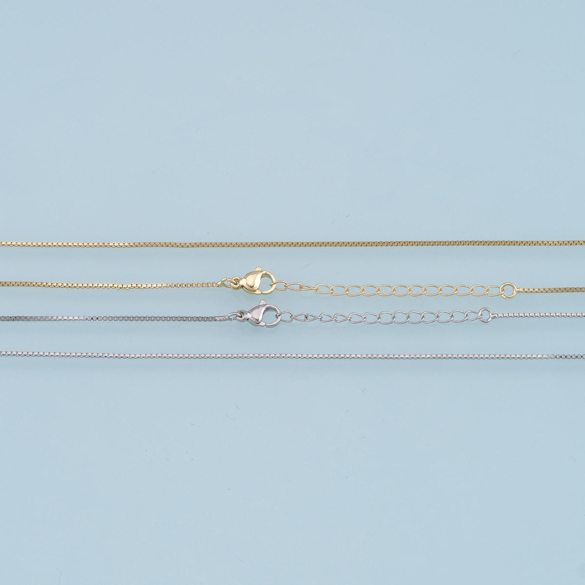 Gold Box Chain,18K Gold Filled Box  for Necklace Bracelet DIY Jewelry Making Supply