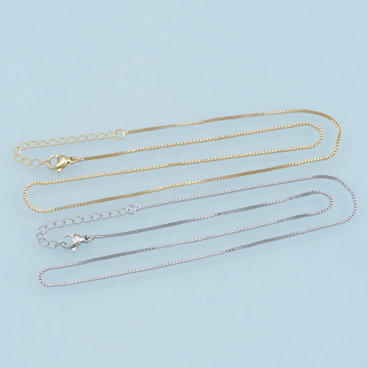 Gold Box Chain,18K Gold Filled Box  for Necklace Bracelet DIY Jewelry Making Supply