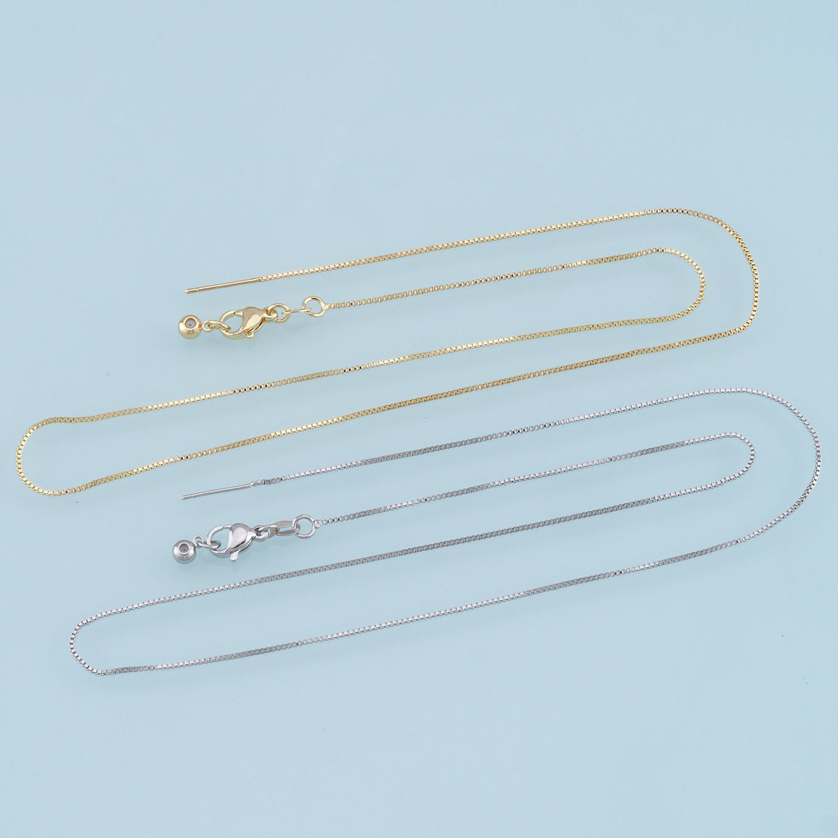 18K Gold Filled Box Chain 45 cm for Jewelry Making