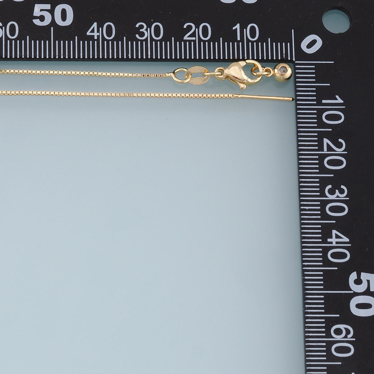 18K Gold Filled Box Chain 45 cm for Jewelry Making